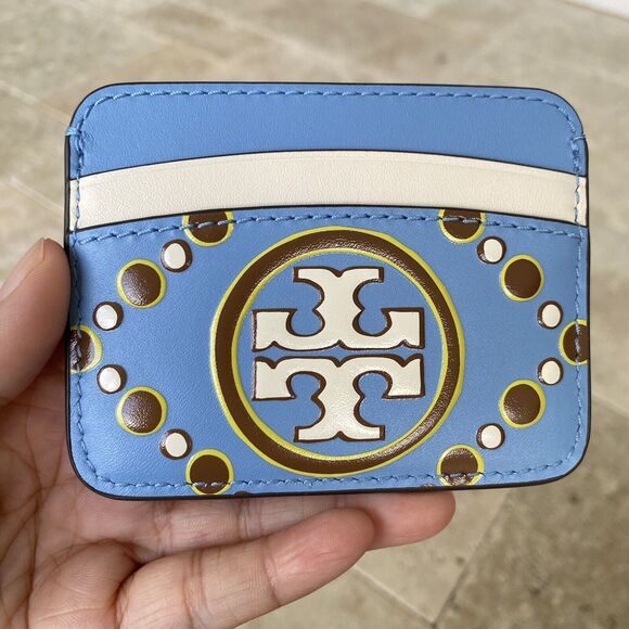 Last 1 ‼️Tory Burch T Monogram Contrast Embossed Leather Card Case 137135 - Picture 3 of 6